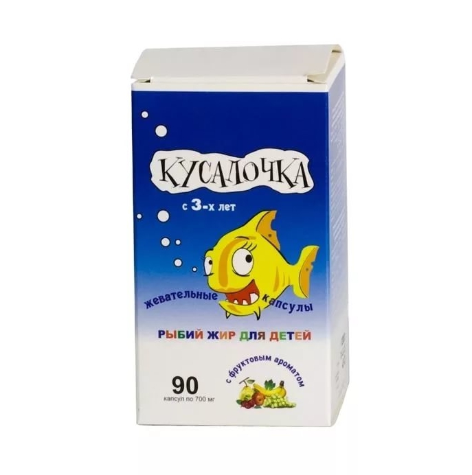 Рыбий жир Кусалочка для детей капс. №90