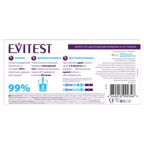 Фото Тестов Беременность Evitest