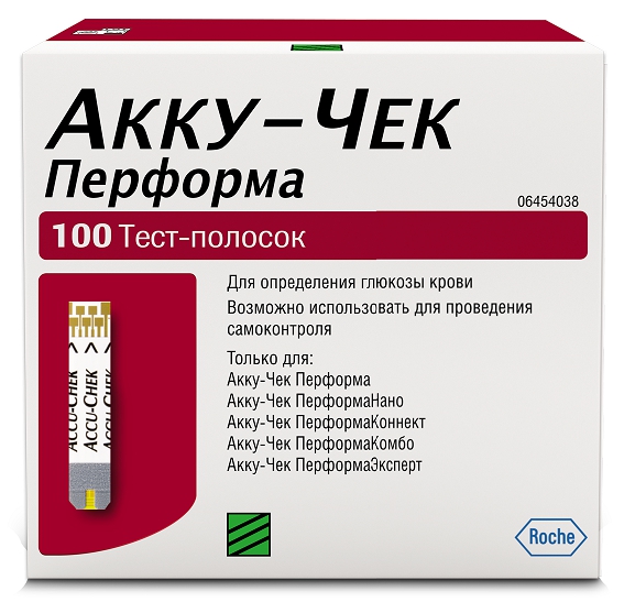 

Акку-Чек тест-полоски д/глюкометра Перформа №100