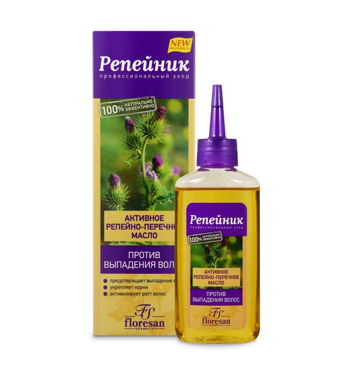 Репейник масло д/волос активное против выпадения волос репейно-перечное 100мл 82