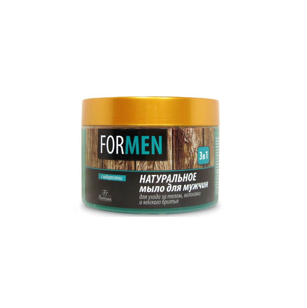Флоресан мыло жидкое для мужчин  для ухода за кожей/волосами/мягкого бритья 3в1 натуральное 450мл 40