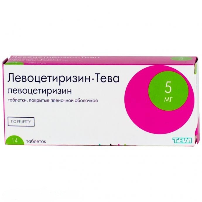 Левоцетиризин-Тева таб.п/о плен. 5 мг №14