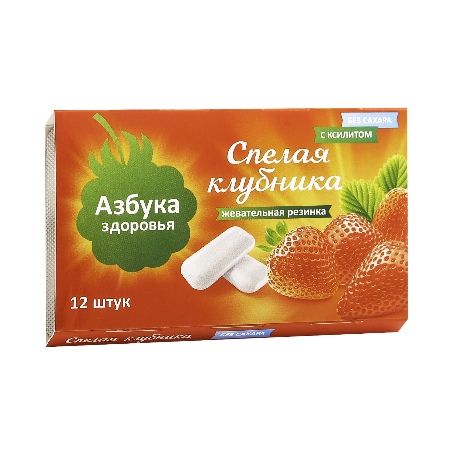 

Азбука Здоровья резинка жев. Спелая клубника блистер 16г